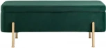 Банкетка Stool Group Болейн с ящиком велюр зеленый УТ000035334