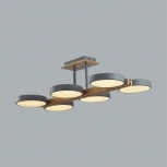 Потолочная люстра на штанге Lumion Plato 8031/108CL серый, дерево/металл, акрил LED 108W 3000-6000К 220V