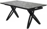 Стол PALERMO 180 TL-128 Испанская керамика черный контрастный мрамор / черный каркас М-City