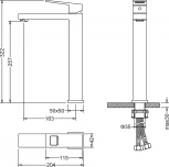 Смеситель Timo Briana 7111/00F для раковины, хром
