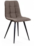 Стул UNO, бархат пепельно-бежевый 25 / чёрный конус Top Concept UNO 74695