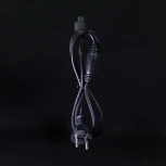 Силовой Провод 1,2м с Выпрямителем для Каучуковых и ПВХ Нитей 220В, Провод Черный Каучук, IP65