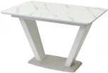Стол Прага 120 БЕЛЫЙ МРАМОР FC13 CLEAF, пластик / БЕЛЫЙ, КАМЕНЬ СВЕТЛЫЙ
