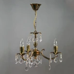 Подвесная люстра Ambiente by Brizzi Benisa 2226/3 PB New Leaf (220V, на цепи, подсвечник, свеча)