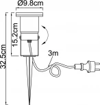 Грунтовый светильник Globo Style 32076 (220V, IP44)