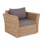 Кресло из искусственного ротанга (гиацинт), цвет соломенный 4SIS Капучино YH-C1130W-3-TW