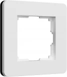 Рамка на 1 пост (белый/черный, soft-touch) Werkel W0013068 (a067988)