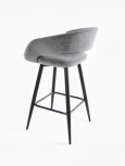 Стул барный МАМАДОМА Барни Р 700, Черный/Antracite Lux b28