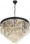 Подвесная люстра каскадная iLamp Triumph 6101-600 BK (220V, хрусталь, на цепи)
