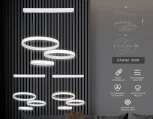Подвесной светильник Ambrella Acrylica FA6161 (регулировка яркости, LED, 220V, пульт управления, на проводе, кольцо)