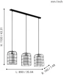Подвесной светильник Eglo Bittams 43355 (220V, на проводе)
