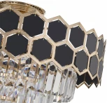 Потолочная люстра хрустальная Arte Milano Sorrento-5009 375009/4+2/20/480 GD (220V)