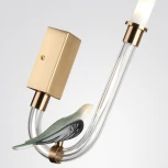 Бра Odeon Light Lark 5431/2WLA золотой(под латунь)/белый градиент/беж./зеленый/ металл/стекло/керамика LED 2W 4000K (220V, птички)
