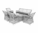 Лаунж-зона из искусственного ротанга на 6 персоны, цвет графит 4SIS Асти AS2C4JT-6-SET graphite