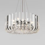 Подвесная люстра Loft It Dakota 10300/600 Nickel (220V, хрусталь, на тросе)