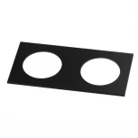Рамка для двух встраиваемых светильников Novotech Metis, прямоугольник, черный