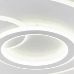 Потолочный светодиодный светильник круглый Escada Rung 10296/3LED 65Вт, металл/акрил, белый (регулировка яркости, 220V, пульт управления, круглые)