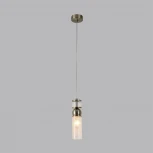 Подвесной светильник Lumion Denver 8277/1A сатин никель/прозрачный, металл/стекло Е14 1*40W 220V (на проводе)