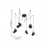 Подвесная люстра Favourite Ampolla 2007-5P (220V, на проводе, паук)