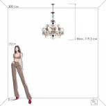 Подвесная люстра ярусная Loft It Grace 10203/12+8 Mult (220V, подвески, на цепи)