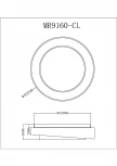 Потолочный светодиодный светильник круглый MyFar Rhea MR9160-CL (регулировка яркости, 220V, пульт управления, круглые)
