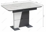 Стол на тумбе Woodville Кларк FC 13 графит / белый 462384