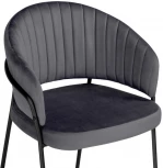 Стул Woodville на металлокаркасе Лео антрацитовый / черный 528456