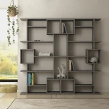 Стеллаж прямой SOTO BOOKCASE LEVE (ЛДСП/Темно-серый) арт.LEV00629