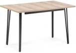 Стол деревянный Денвер Лофт 120 25 мм дуб делано светлый / черный матовый 513018 Woodville
