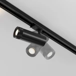 Трековый светильник трехфазный 20W 220V Maytoni Focus Zoom TR198-3-20W2.7K-Z-B (LED, круглые)