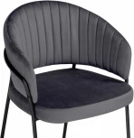 Стул на металлокаркасе Лео (Лео антрацитовый brandy light 28 / черный) Woodville арт.592480