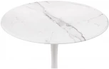 Стол деревянный Woodville Тулип 80х73 мрамор белый / белый 530832