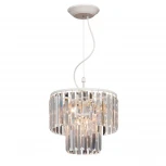 Подвесная люстра Vitaluce V5179-0/4S (220V, хрусталь, на тросе, круглые)