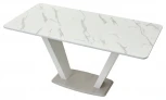 Стол Прага 120 БЕЛЫЙ МРАМОР FC13 CLEAF, пластик / БЕЛЫЙ, КАМЕНЬ СВЕТЛЫЙ