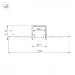Профиль FANTOM-W12-2000 ANOD (Arlight, Алюминий) 040325 ARH-FANTOM