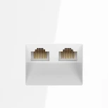 Розетка двойная Ethernet RJ-45 (белый глянцевый) Voltum S70 VLS060201