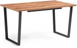 Стол раскладной Notta Лота Лофт 140 25 мм дуб делано темный / черный матовый 489747