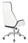 Кресло руководителя Бюрократ _OPTIMUM черный эко.кожа крестовина алюминий пластик белый