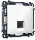 Комплект механизма Ambrella Volt компьютерной розетки ALFA MA112010 Белый глянец RJ-45(8P8C) CAT6 с защитной шторкой QUANT