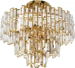 Потолочная люстра на штанге Arte Lamp Mintaka A1005PL-10GO (220V, хрусталь)