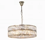 Подвесная люстра Newport 10120 10125+3/C gold new (220V, хрусталь, на цепи, круглые)