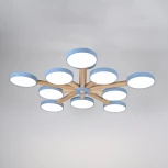 Потолочная люстра Wi-Fi на штанге Turna L10 Blue By ImperiumLoft Turna-B01 (LED, 220V, голосовое управление, умный дом - Алиса)