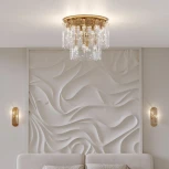 Потолочный светильник круглый Eurosvet Claire 60170 золото (220V, управление смартфоном, голосовое управление, умный дом - Minimir Home, Алиса, Маруся, Салют, круглые)