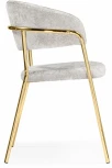 Обеденный стул Kamelia Woodville (Металл,Ткань/Серый,Золотой) арт.15898