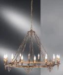 Подвесная люстра Nervilamp 85 085/16 (220V, на цепи, подсвечник, свеча, кольцо)