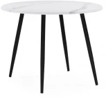 Деревянный стол Notta Абилин 100 мрамор белый / черный матовый 517038