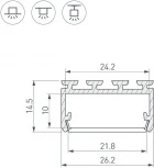 Профиль PLS-LOCK-H15-3000 ANOD (Arlight, Алюминий) 044843