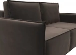 Диван прямой Либерти мини (Коричневый/Велюр) Лига Диванов арт.121897