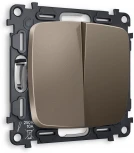 Комплект механизма Ambrella Volt 2-клавишного выключателя OMEGA MO633010 Темная бронза матовый QUANT