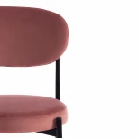 Стул REVO (mod. 7033) коралловый barkhat 15 /черный (ткань/металл)